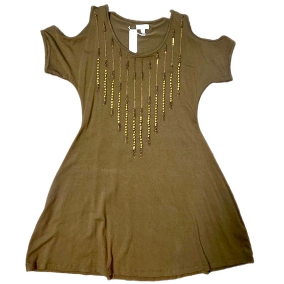 Cache Country style mini dress, sequin, Small size - Picture 2 of 7